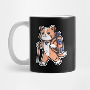 Hiking Cat Mug